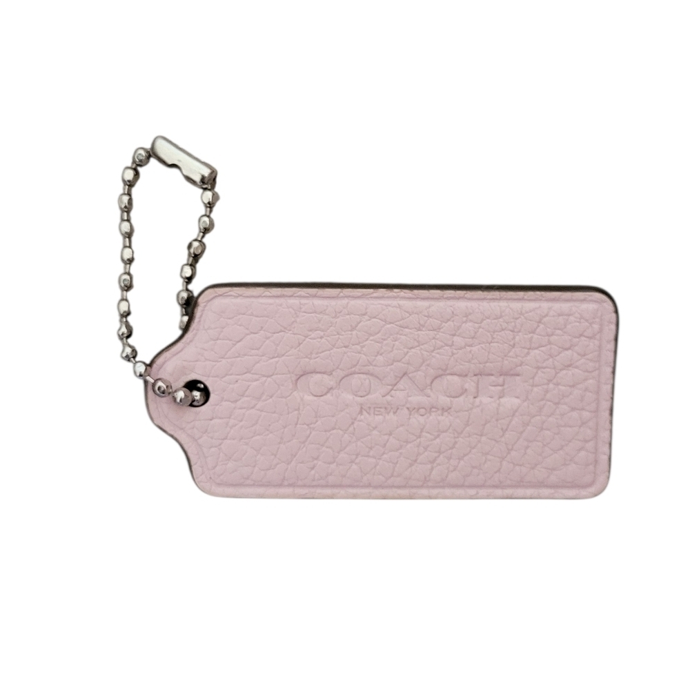 Coach Pink Leather Keychain